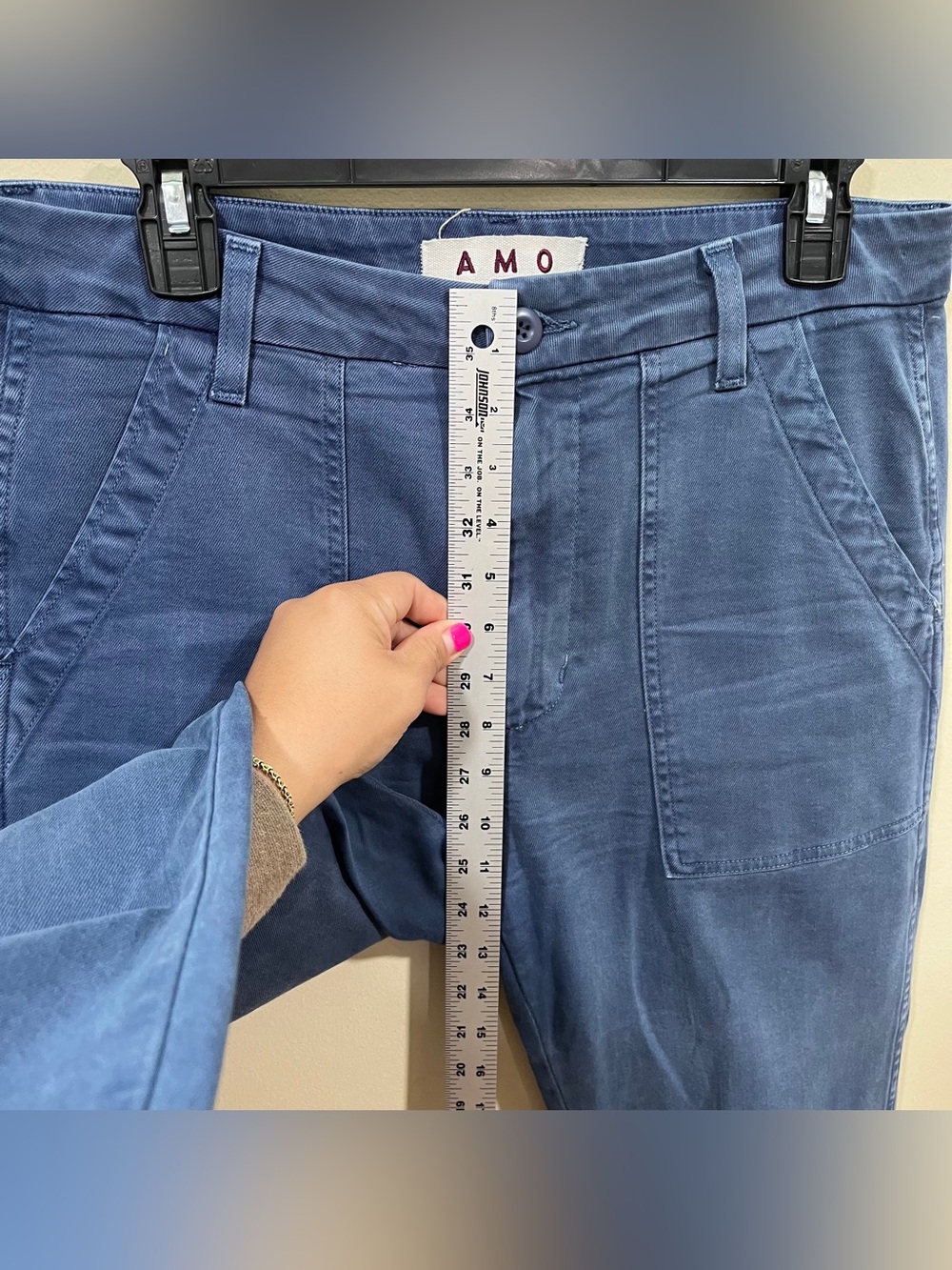AMO EASY ARMY TROUSER size 29 color deep indigo EUC women’s pants blue - Picture 7 of 12